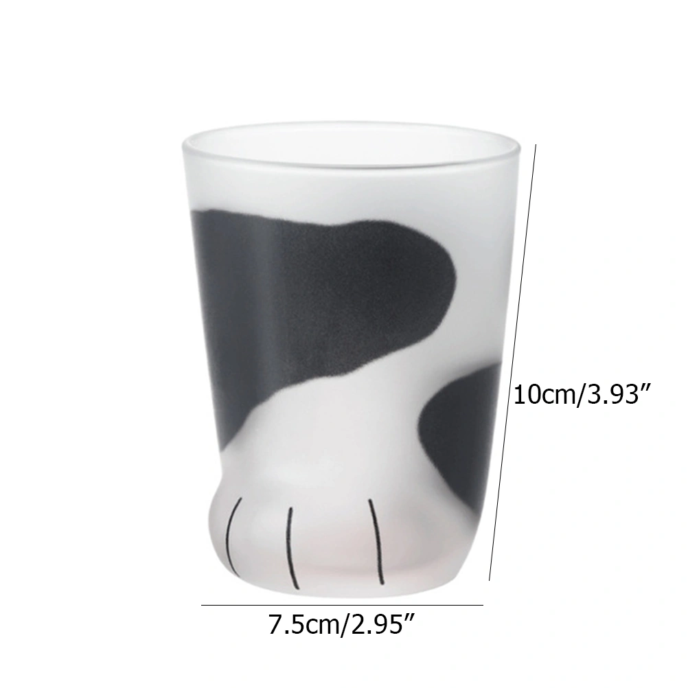 1 Pcs Cute Cat Paws Glass Tiger Paws Mug Office Coffee Mug Breakfast Milk Glass Cup Gift