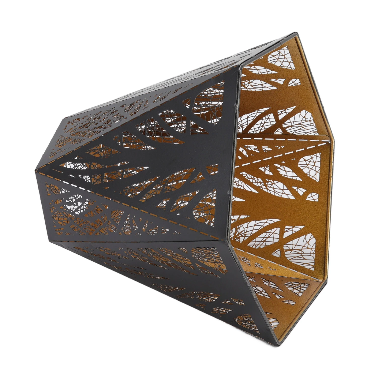 Lamp Shade E27 E26 Desk Lamp Wrought Iron Lampshade Black Forest Tree Carving Metal Lampshade Bedroom Bedside Decoration