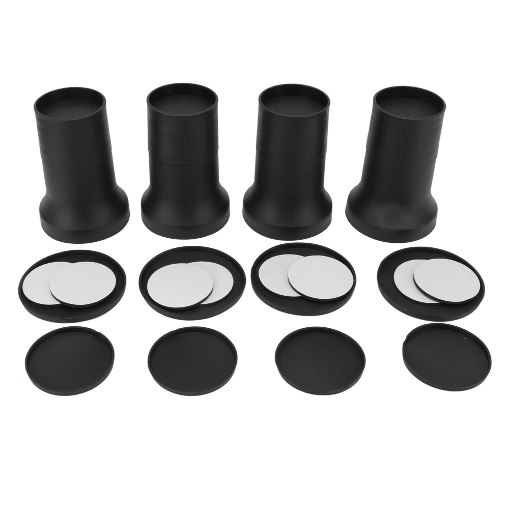 4pcs Round Furniture Lifters with Rubber Non Slip Pads Plastic Bed and Furniture Raisers Set