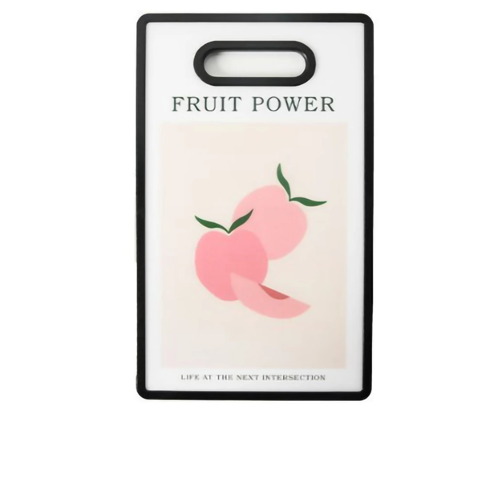 Cutting Board Acrylic Multifunction Easy to Clean Chopping Board for Fruits Children Supplementary Food Home Kitchen Peach Square