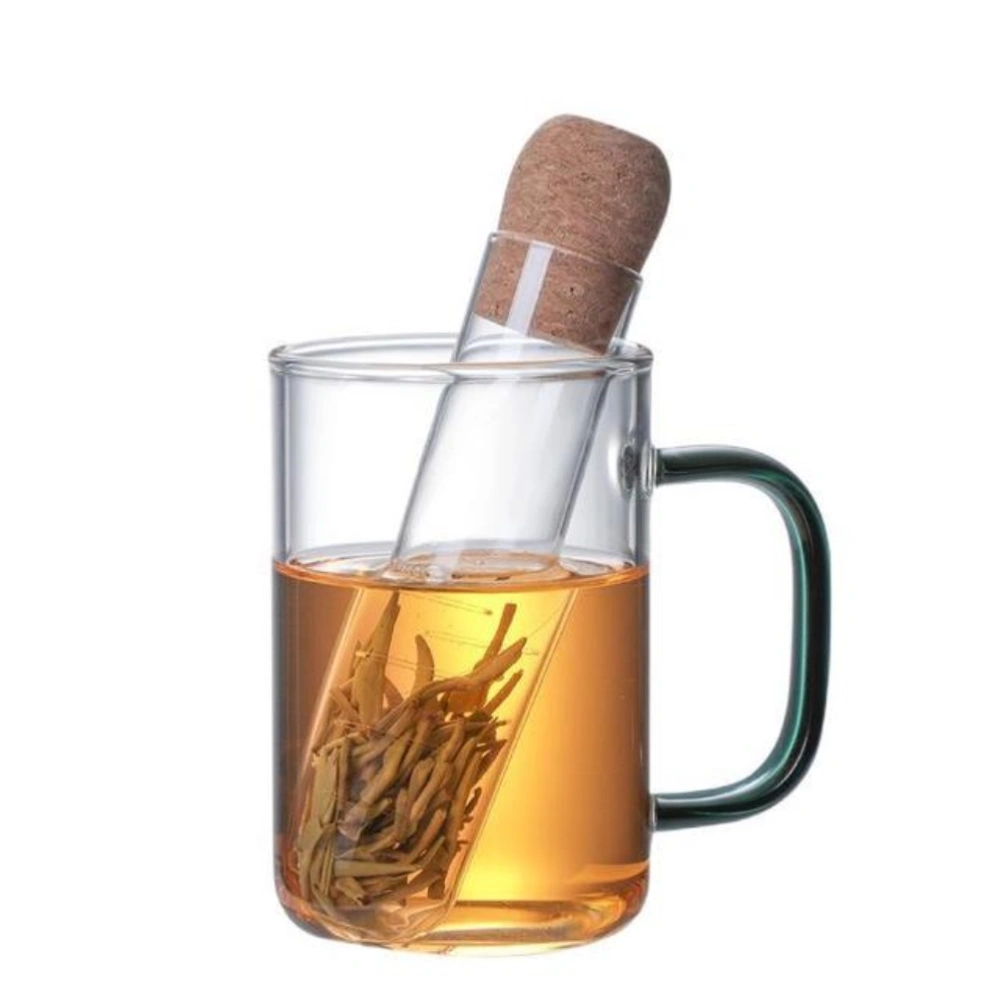 Tea Infuser Heat Resistant Glass Tea Strainer Transparent Tea Cup Strainer