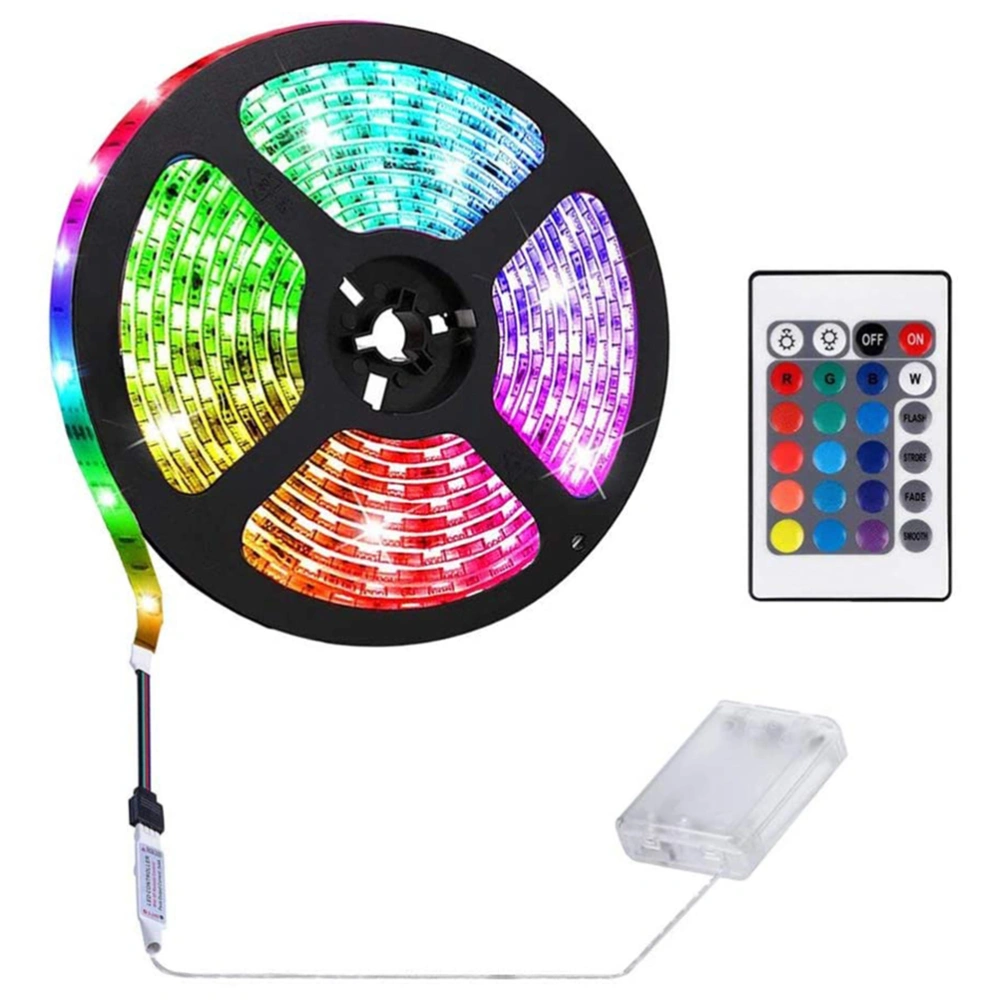 RGB SMD 5050 Waterproof LED Strip Lights Battery Powered Strip Light DIY Indoor Decoration