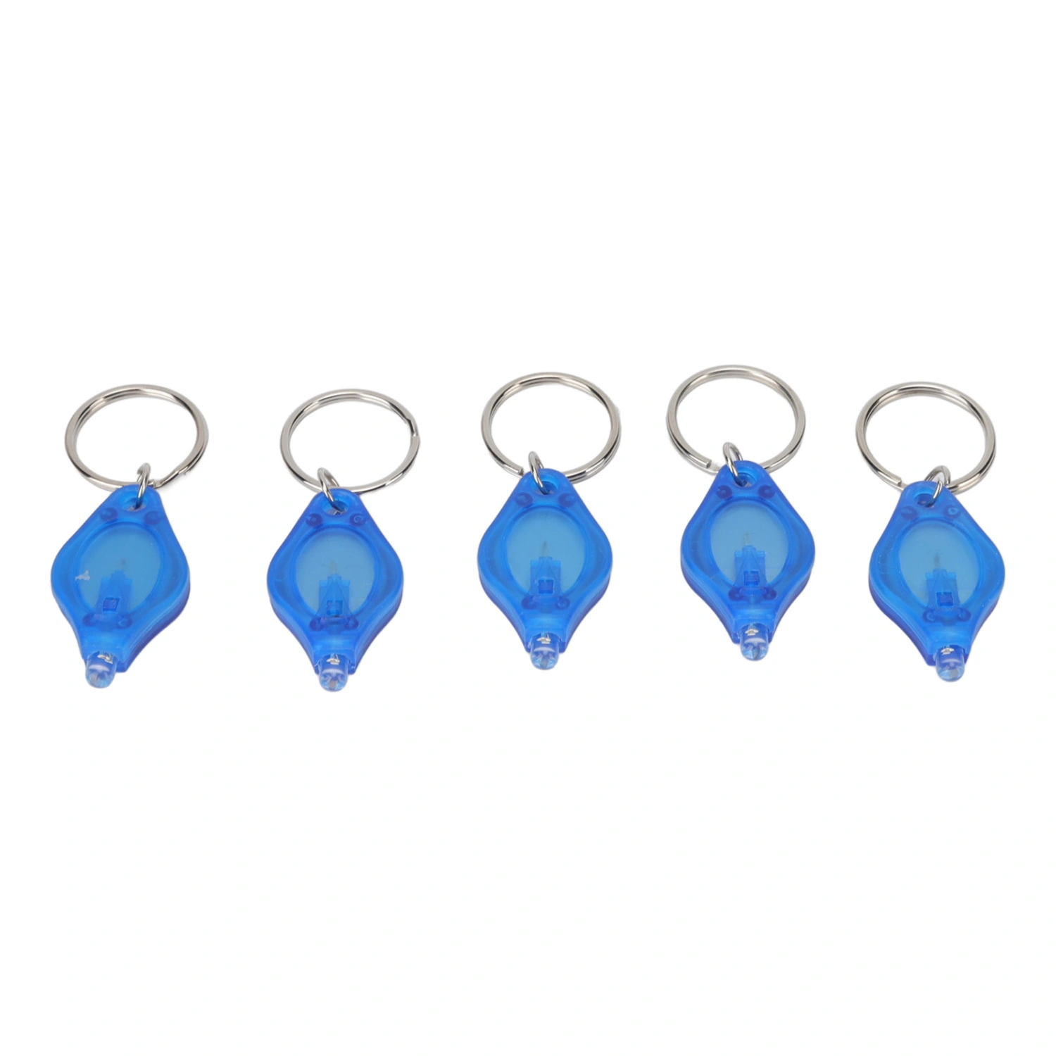 5PCS Mini LED Keychain Flashlight Portable Key Ring Flashlight for Jewelry Detecting Blue Light