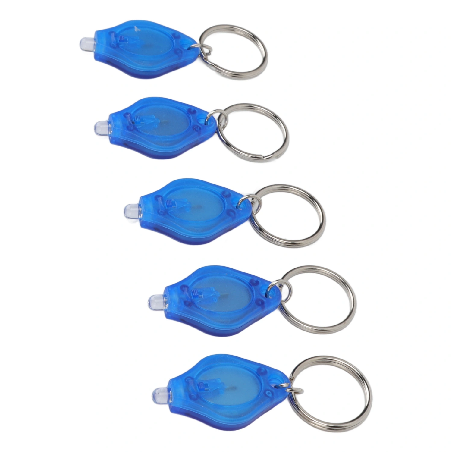 5PCS Mini LED Keychain Flashlight Portable Key Ring Flashlight for Jewelry Detecting Blue Light