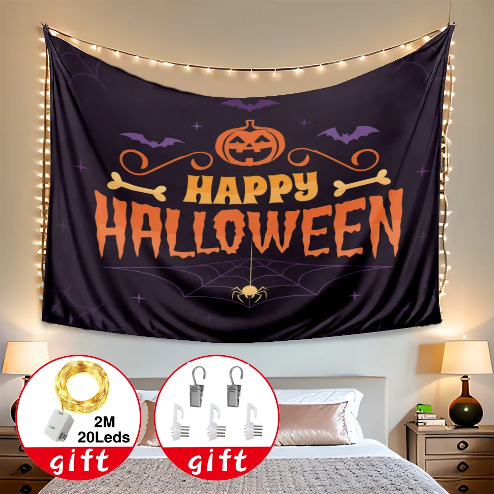 Halloween Decorative Tapestry, Spider Web Tapestry, for Living Room Bedroom Dorm,#265