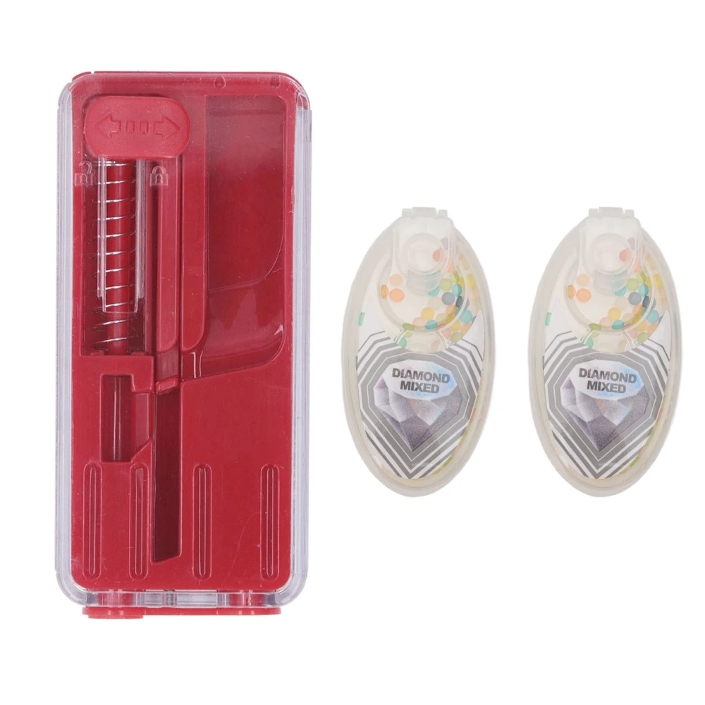 Cigarette Burst Capsule Box ABS One Hand Operation Cigarette Flavor Bead Holder for Smoking Accessories Red