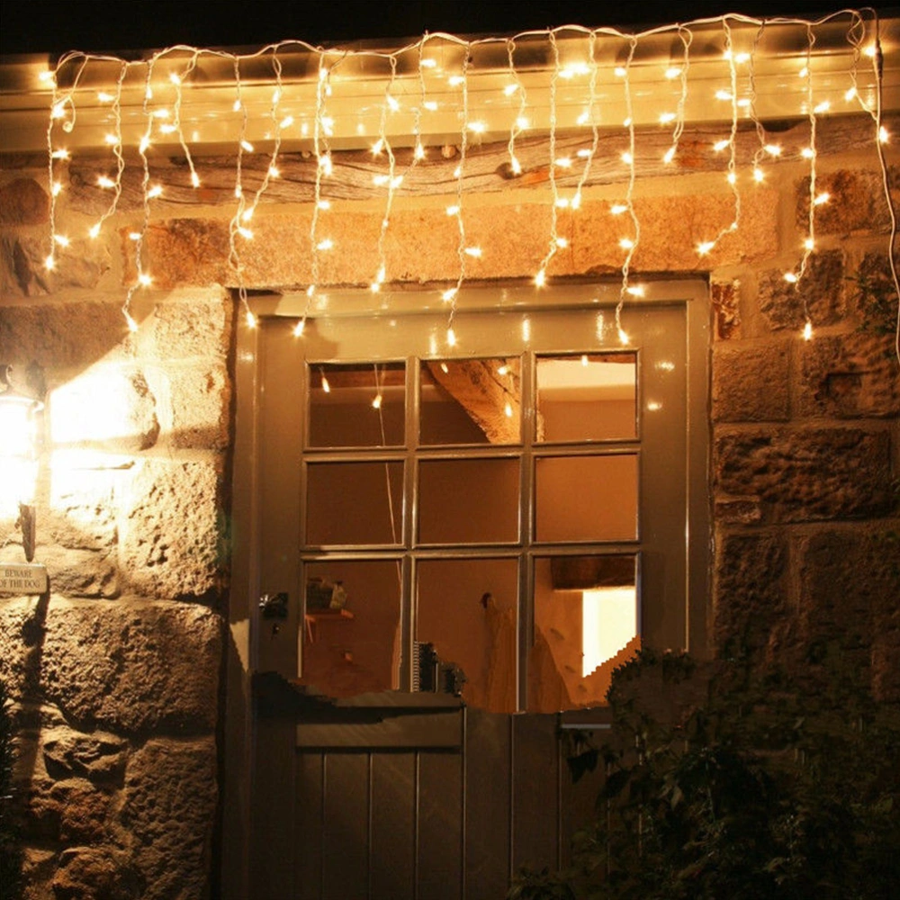 Christmas LED Curtain Icicle String Light 220V LED Party Garden Stage Outdoor Decorative Light