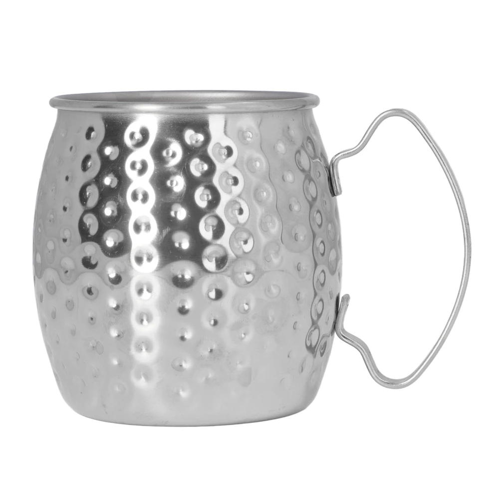 Moscow Mule Mug Exquisite 304 Stainless Steel 500ml Large Capacity Cocktail Mug for Bars Hotels Restaurants Silver