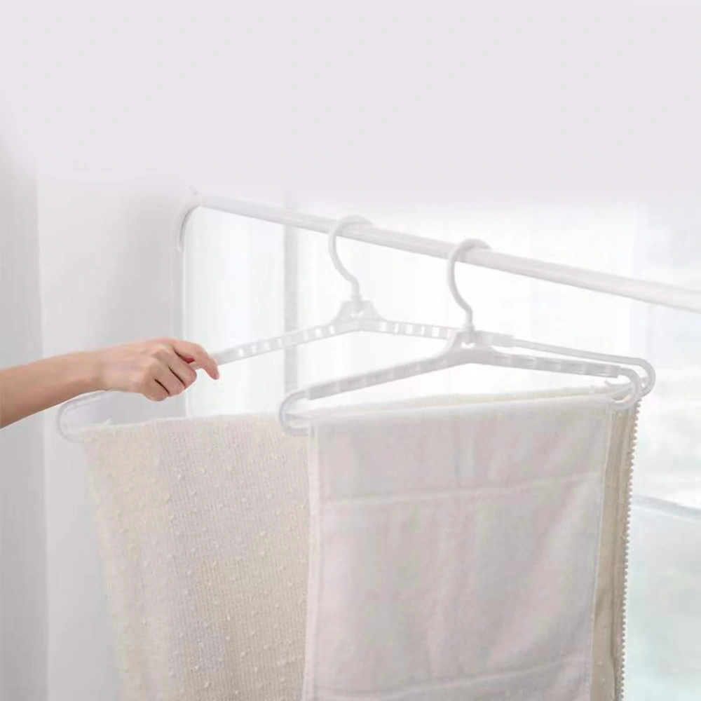 Adjustable Hangers Extra Large Retractable Shoulder Anti Slip Windproof Drying Hanger for Home College Dorm Room White