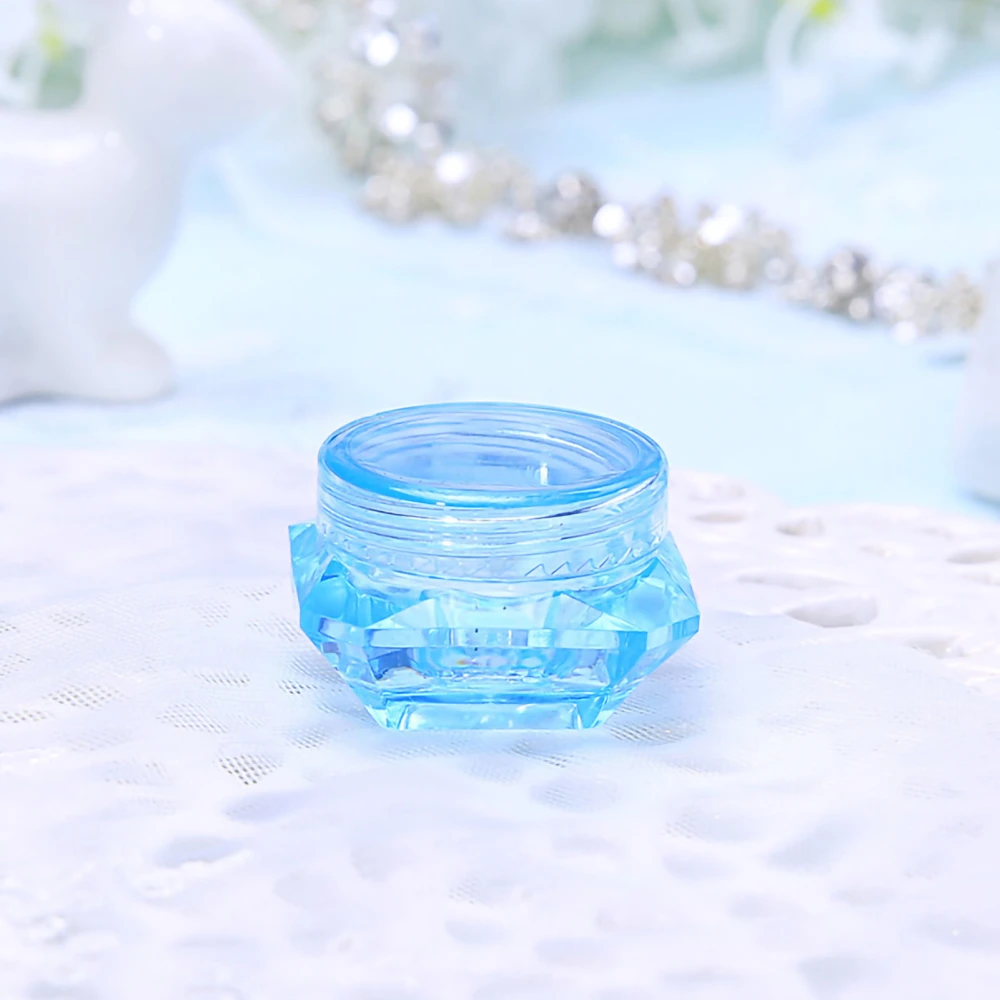 Travel Cream Containers Small Portable Lightweight Empty Lotion Container Empty Refillable Cosmetic Jars with Lid Blue