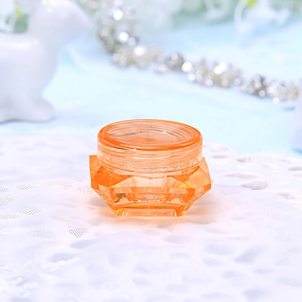 Travel Cream Containers Small Portable Lightweight Empty Lotion Container Empty Refillable Cosmetic Jars with Lid Orange