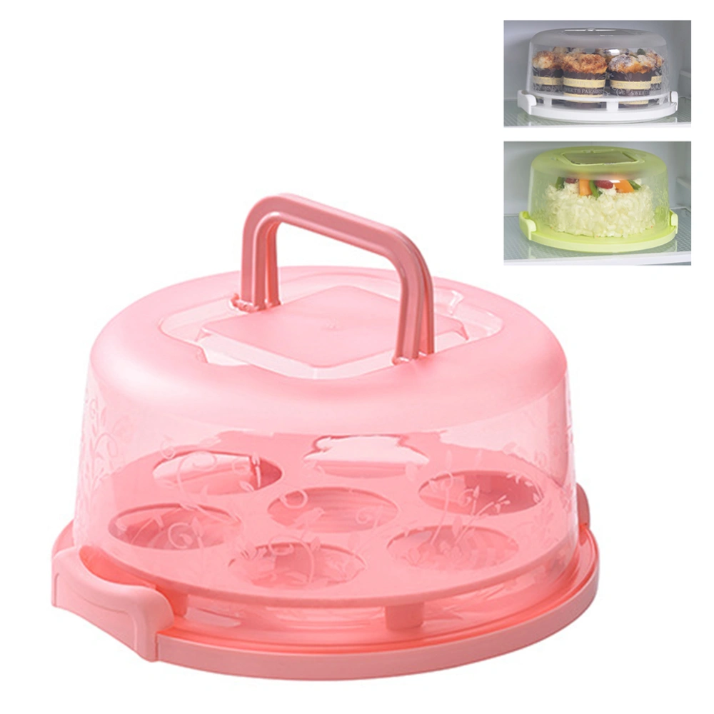 Cake Carrier Cover Cake Stand with Lid Dessert Serving Platter with Handle Cupcake Holder Pies Display with Base