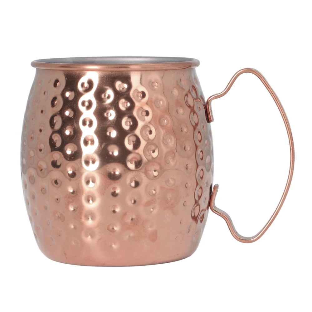 Moscow Mule Mug Exquisite 304 Stainless Steel 500ml Large Capacity Cocktail Mug for Bars Hotels Restaurants Rose Gold