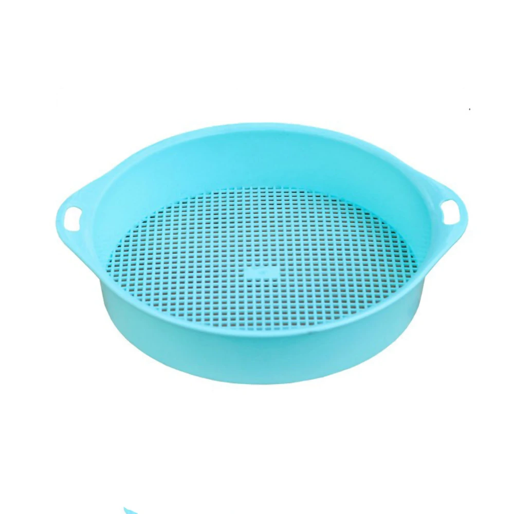 Soil Sifter 3mm PP Tetragonum Hole Soil Sifter Portable Soil Sifter Screen Filtering Earth and Stone Tools for Garden Blue