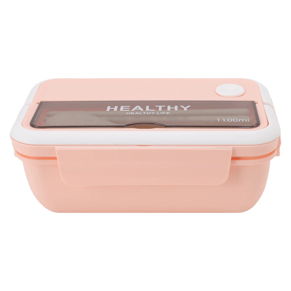 1100ml Lunch Box Portable Insulated Large Capacity Leakproof Salad Container for Office Workers Tender Pink