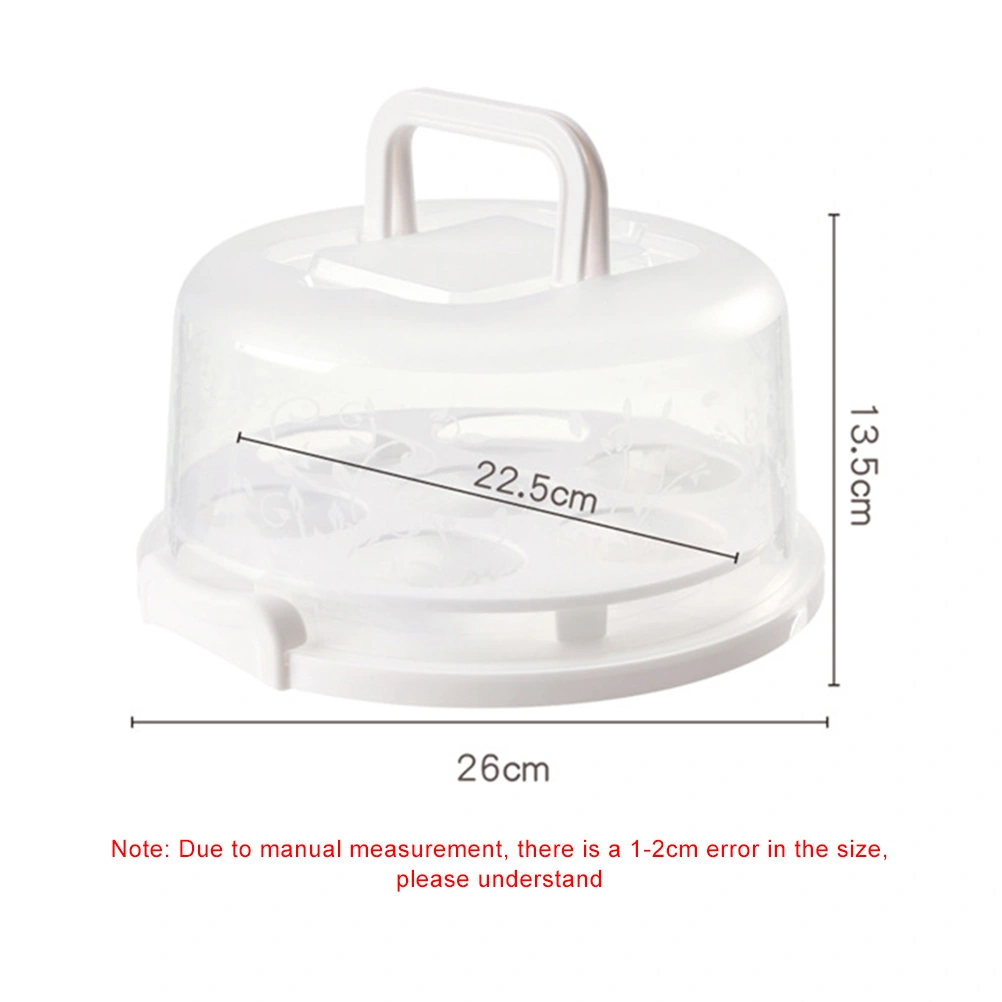 Cake Carrier Cover Cake Stand with Lid Dessert Serving Platter with Handle Cupcake Holder Pies Display with Base