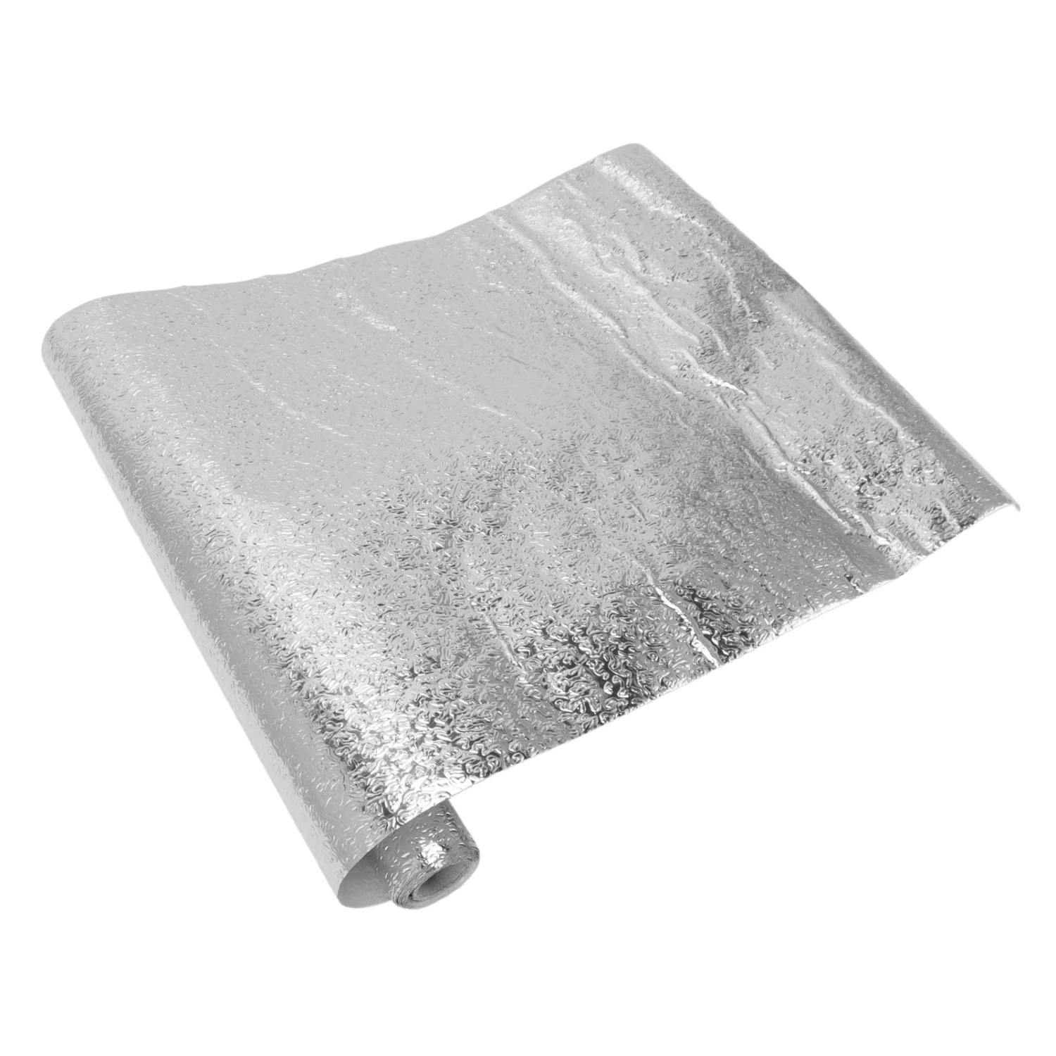 Oil Proof Sticker Waterproof Self Adhesive Aluminum Foil Wallpaper for Kitchen Drawer Cabinet Countertop Silver 30cmx2m / 11.8x78.7in