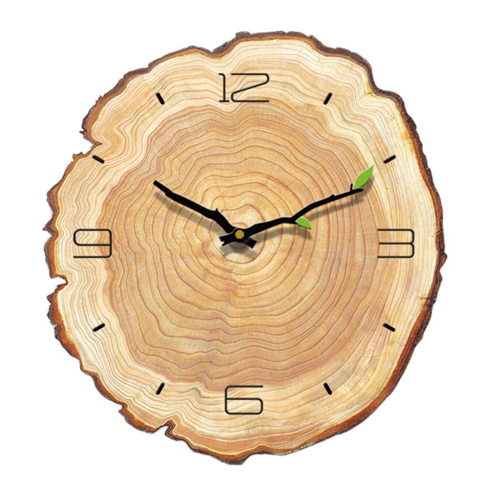 Rustic Wooden Wall Clock Vintage Clock Round Wooden Clock for Living Room