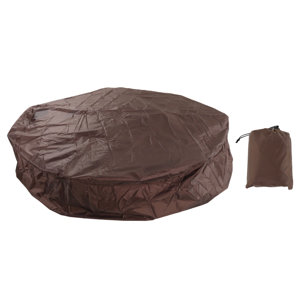 Outdoor Furniture Dust Covers Round Bathtub Cover 190 Silver Polyester Taffeta Hot Tub Waterproof Cover 210x30cm Coffee