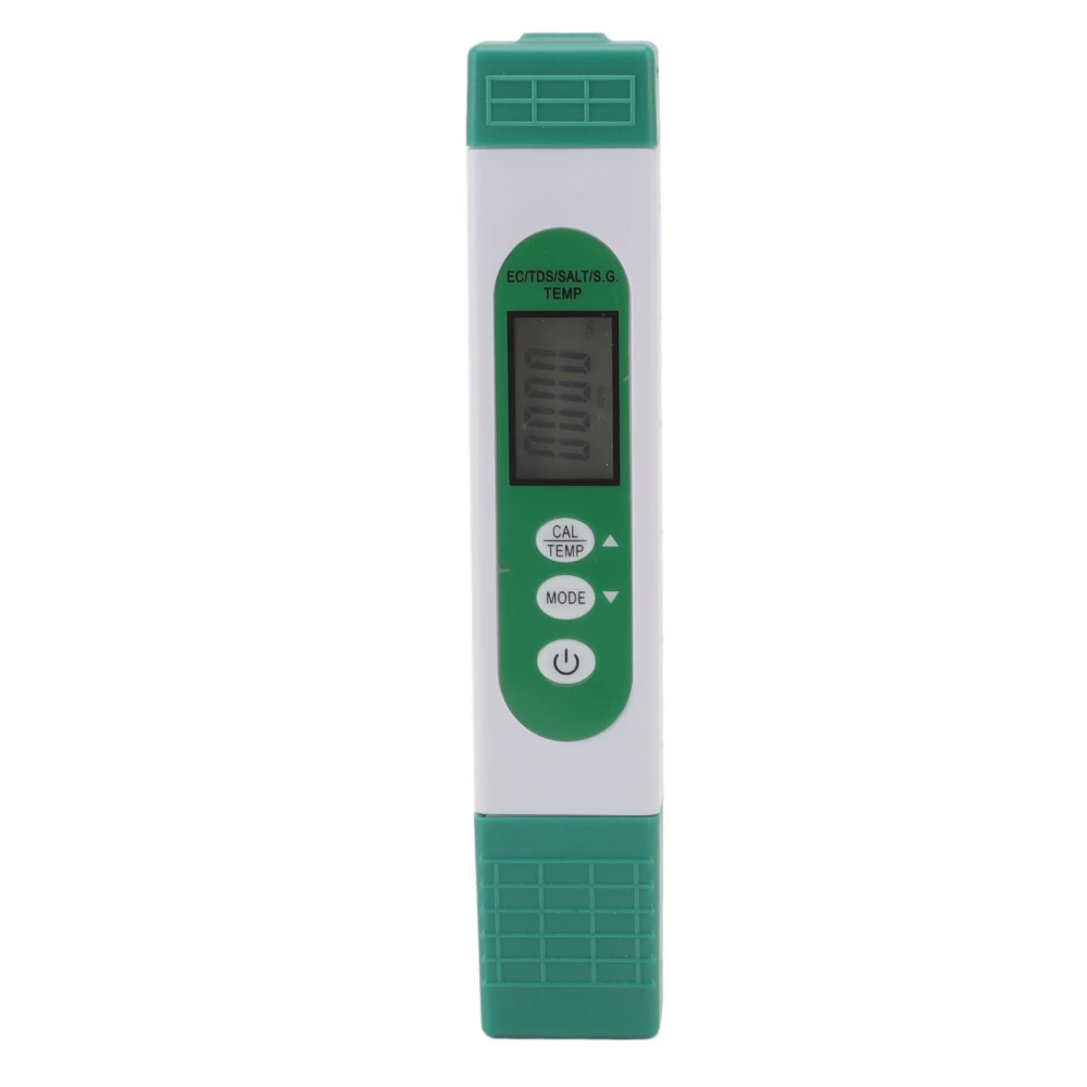 Water Quality Meter Pen Type SALT TDS EC S.G TEMP 5 in 1 Tester LCD Digital with Backlight