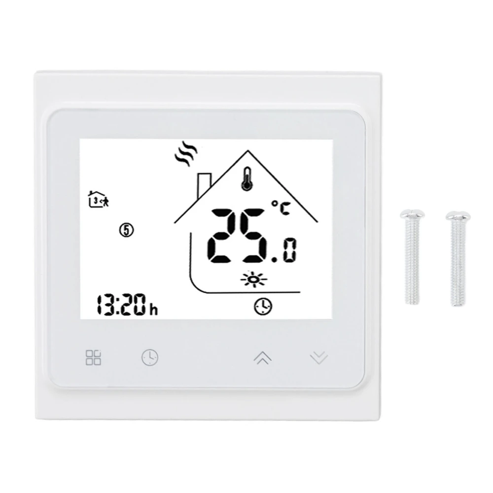 BHT 002GC Boiler Heating Programmable Thermostat Digital Touch Screen Thermostat with Large LCD Display Passive Output Temperature Controller 95‑240V