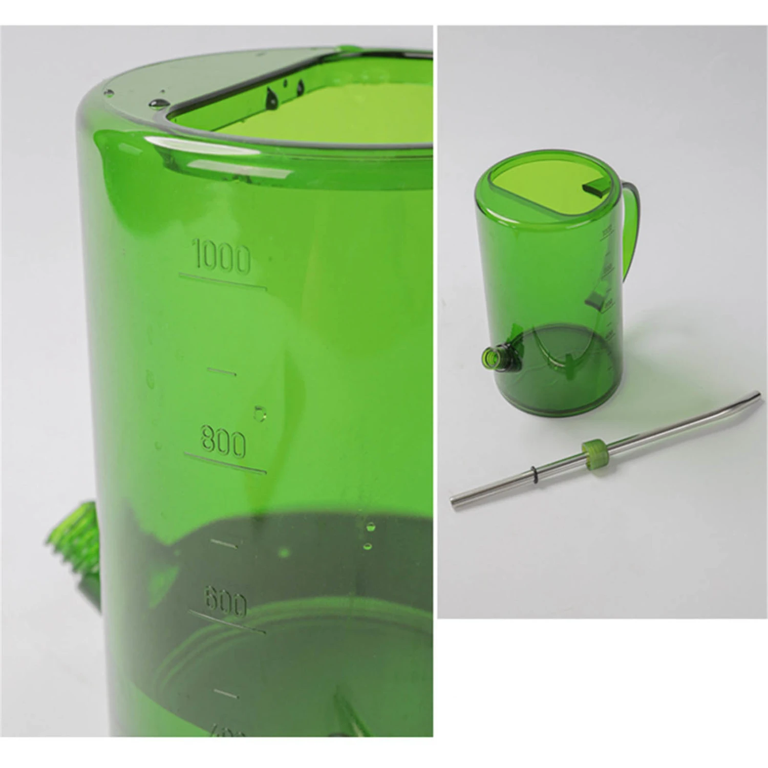 1L Watering Can PP Fully Transparent Indoor Plants Watering Can with Long Spout for Garden Emeralds