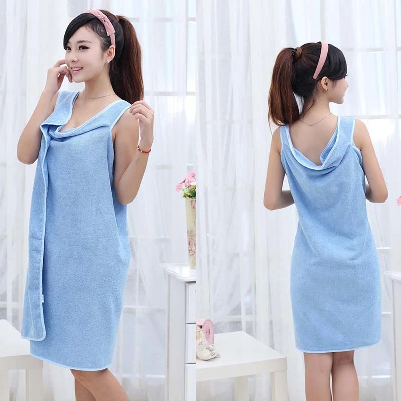 Wearable Super Absorbent Microfiber Bath Spa Towel Beach Body Wrap Washcloth