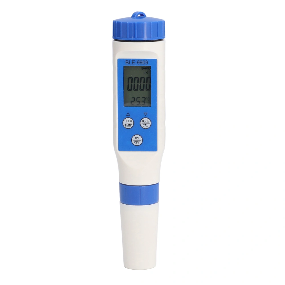 Water Tester 5 in 1 Wireless Data Automatic Saving Plug in Probe Detachable Simultaneous Display Digital Water Test Meter