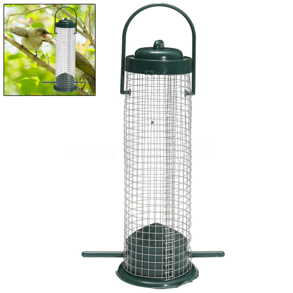 Plastic Bird Feeder Wire Grids Bird Wild Outdoor Garden Hanging Feeder