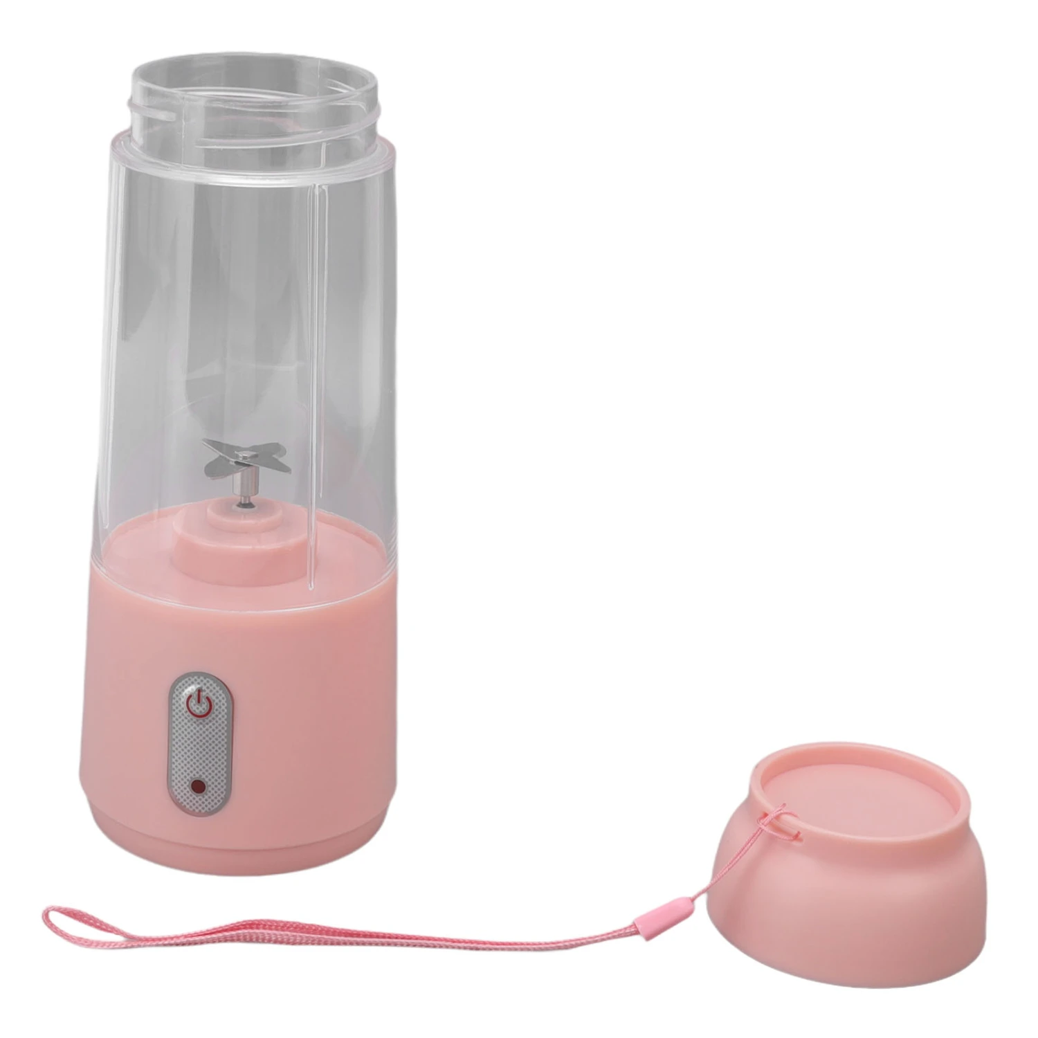 Personal Blender 300ML USB Charging Wireless Blender Portable Blender with Stainless Steel Blade for Shakes Smoothies Pink