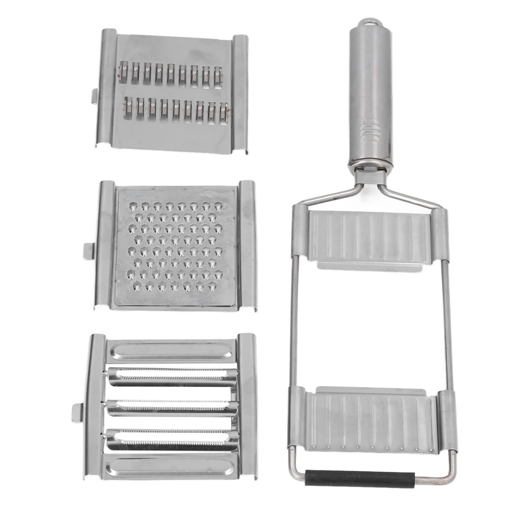 Vegetable Cutter Stainless Steel Multifunctional Easy Cleaning Vegetable Grater with 3 Interchangeable Blades