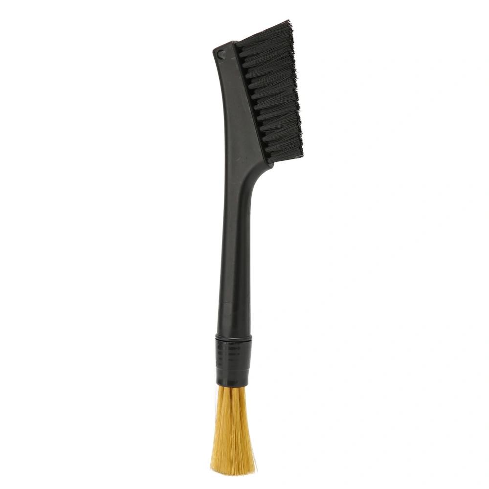 Coffee Brush Both Ends Removable Bottom Hanging Hole Design Round Handle Soft Elongated Brush Cleaner for Cafe