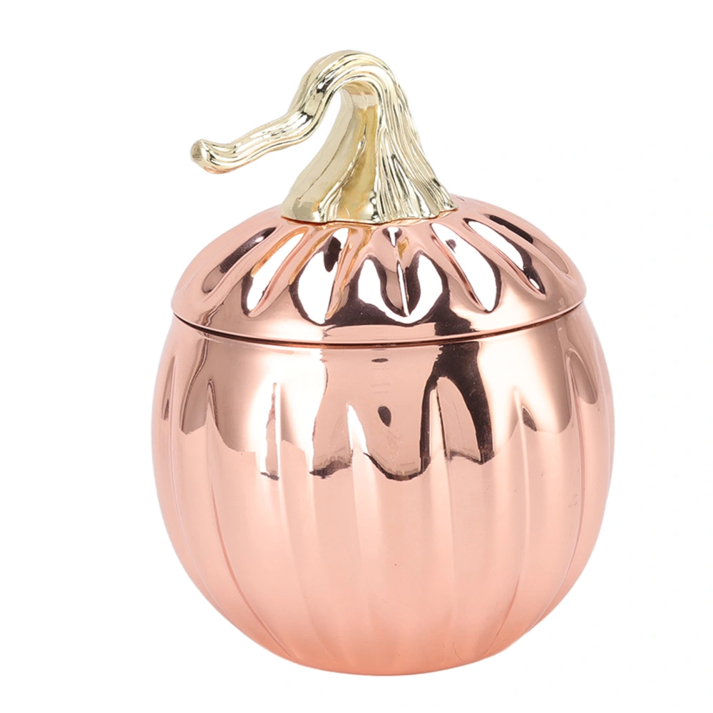 Pumpkin Wine Glass Pumpkin Shaped Stainless Steel Rose Gold Wine Glass Simple Fashion Practical Mug with Lid for Home Bar