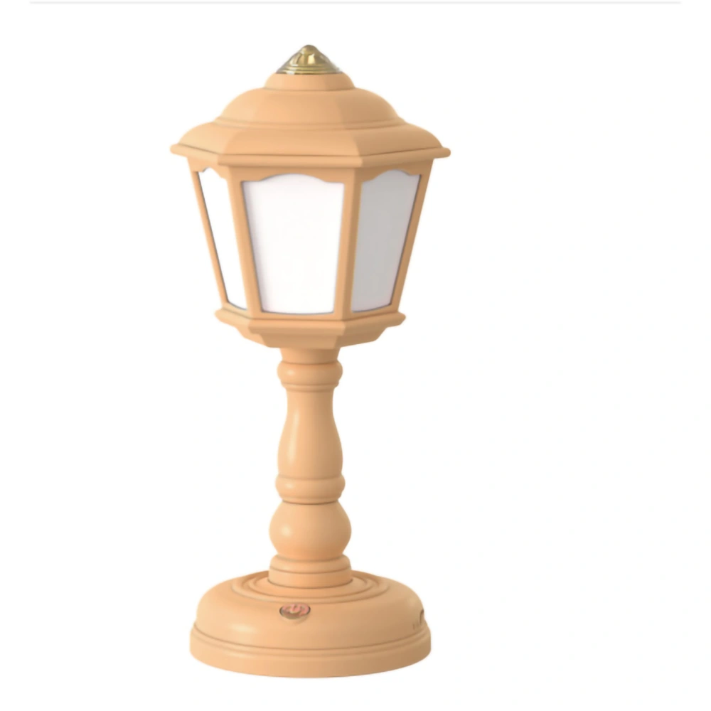 Retro Style Night Lamp Table Lamp Bedside USB Charge Touch Tone Three Color Temperature for Bedroom Dormitory Yellow