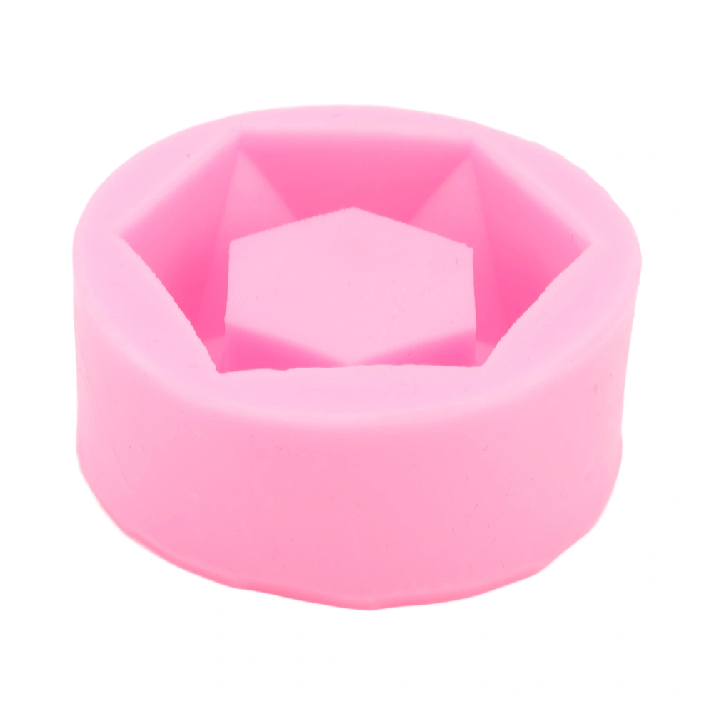 Flower Pot Mold Food Grade Stick Proof Hex Silicone Cake Decoration Mould for DIY Chocolate Aromatherapy Pink