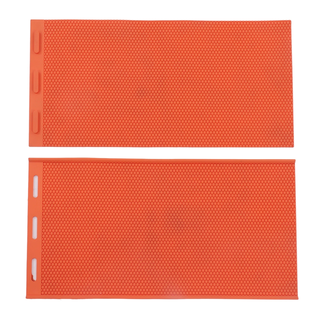 2pcs 5.4mm Beeswax Press Sheet Mould Foundation Foldable Silicone Beeswax Mold for Beekeeping Orange