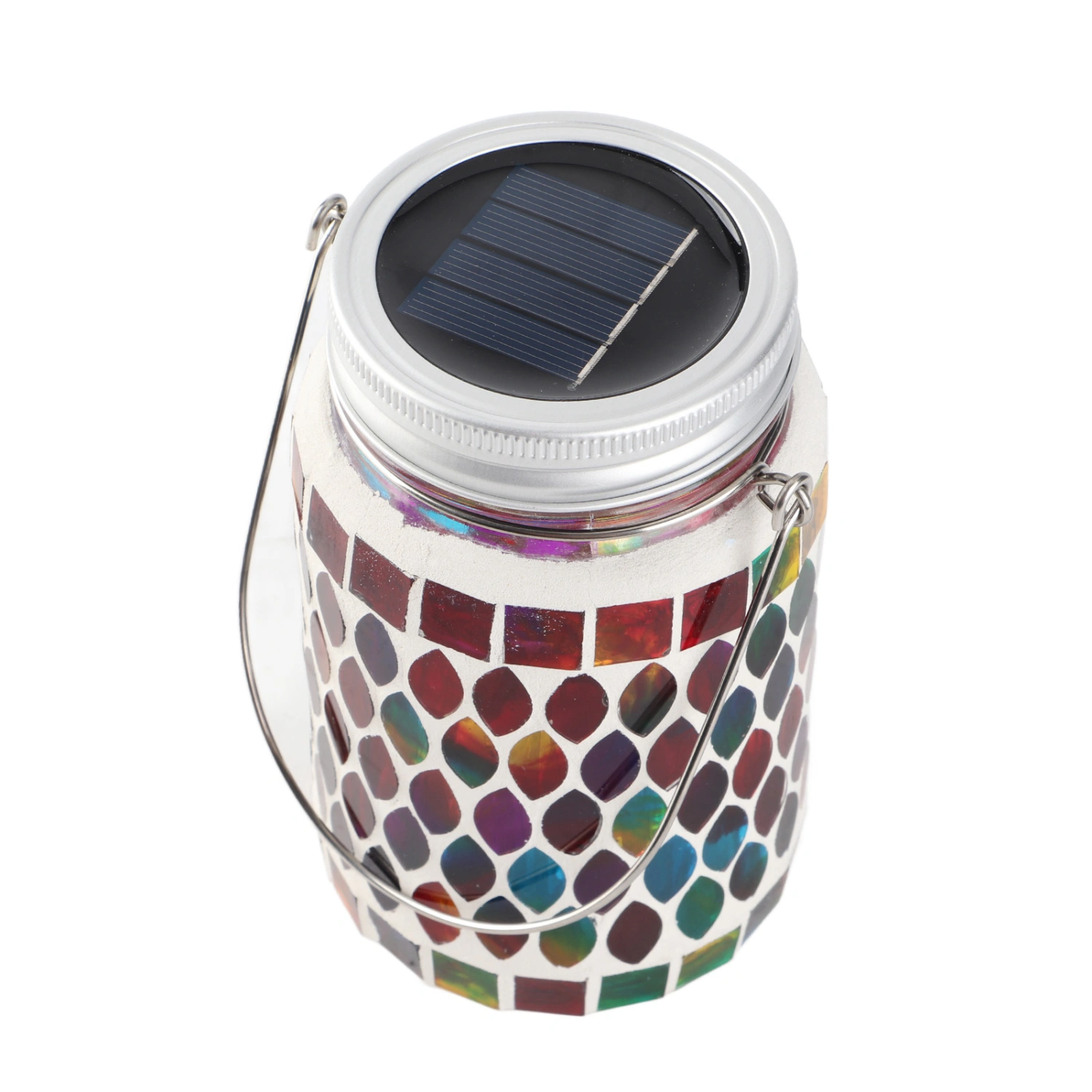 Mosaic Solar Lights Outdoor Hanging Lanterns Waterproof Mosaic Solar Lanterns Outdoor Solar Night Lights Table Lamps Decoration