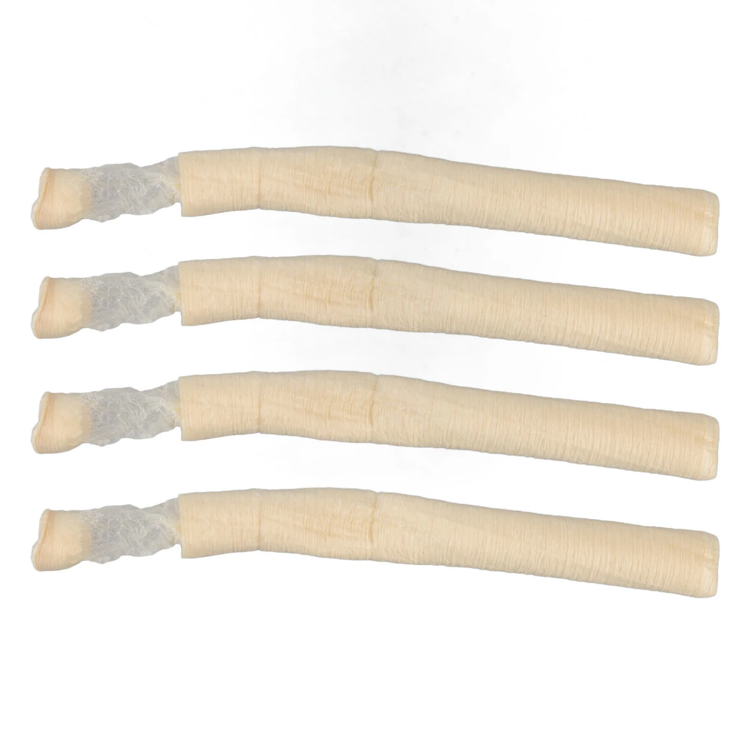 4pcs Edible Collagen Casing Dry Pig Sausage Casing Tube 24mm Diameter Sausage Collagen Casings for Ham Hot Dog