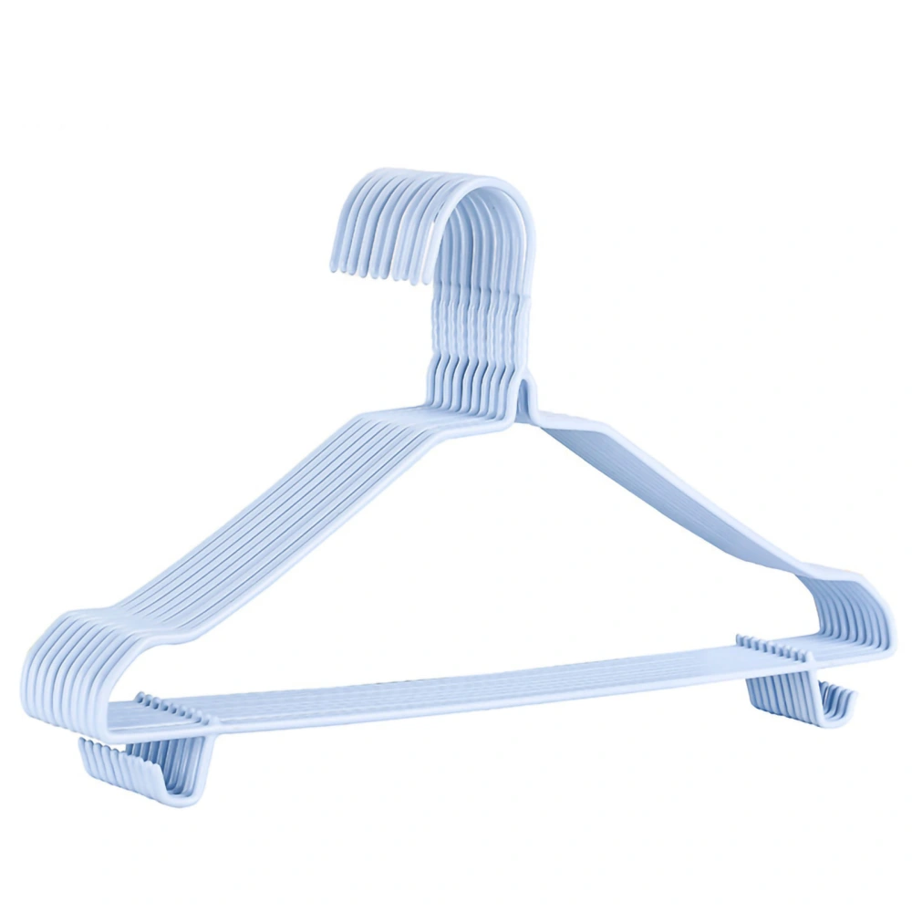 10Pcs Seamless Clothes Hanger Wet Dry Use Anti Deformation Anti Slip Colored Clothes Hangers for Home Dorm Nordic Blue 38cm