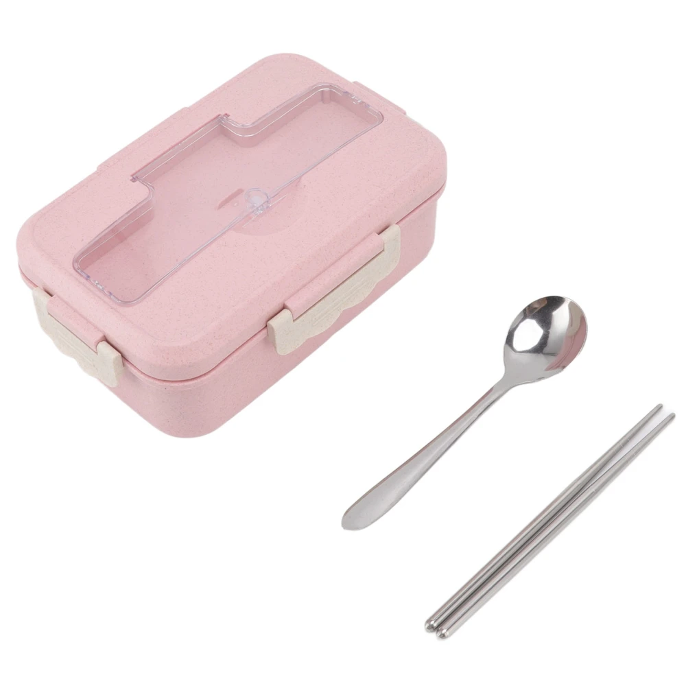 Bento Box Thermal Bento Lunch Box with Spoon and Chopsticks for Adults Kids Students(Nordic Pink Lunch Box Tableware )