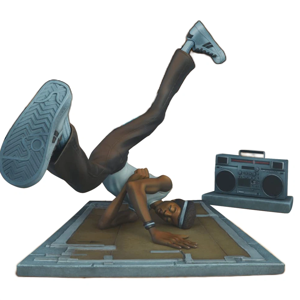 Hip Hop Elements Sculpture Artist Statue DJ Break Dance Modeling Resin Sculpture