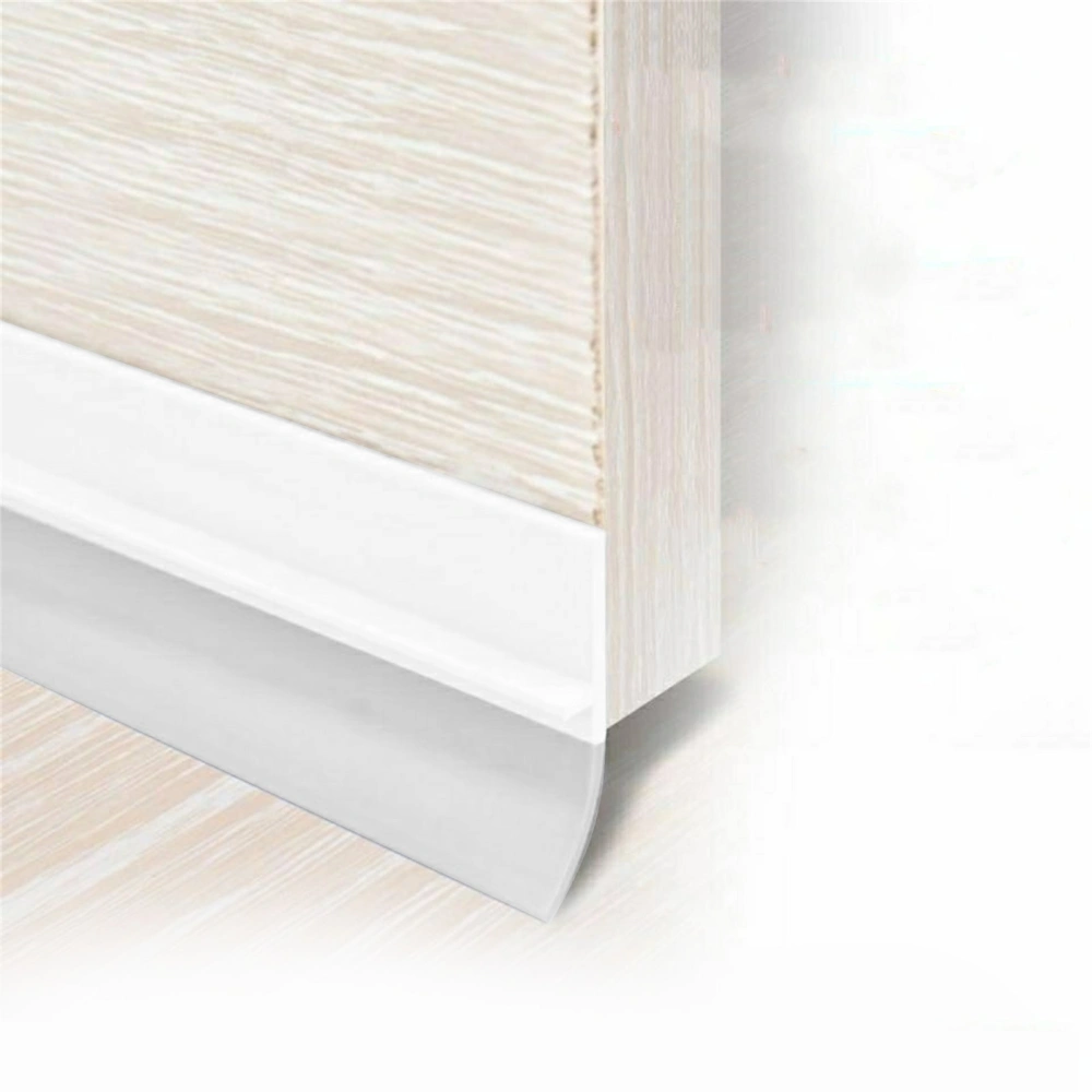 Door Edge Strip Bottom Sealing Self Adhesive Dust Proof Soundproofing Weather Protection Trim White