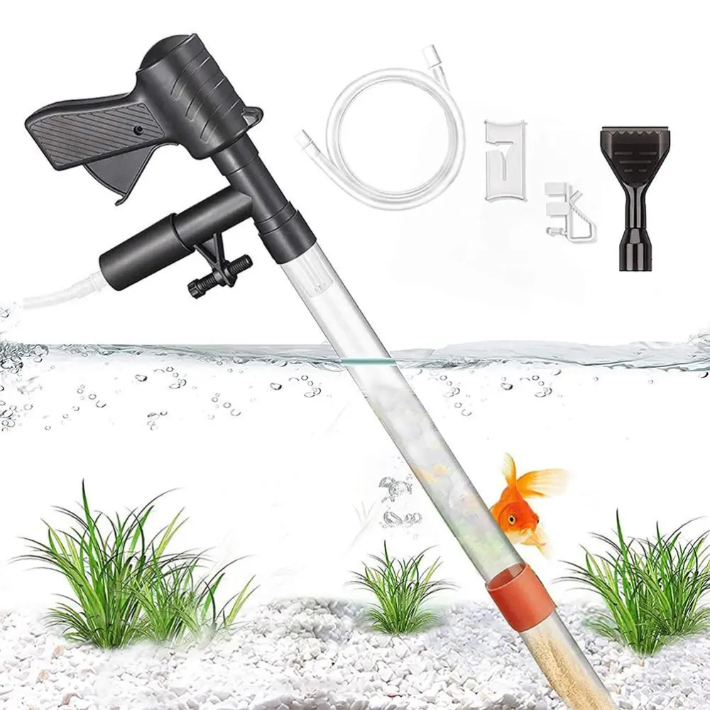 5 in 1 Aquarium Vacuum Gravel Cleaner Fish Tank Cleaning Tools Gravel Vacuum for Aquarium