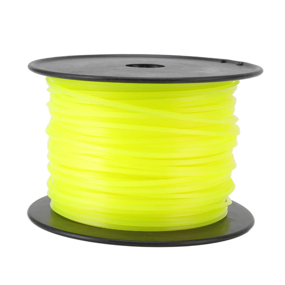 3mm String Trimmer Line Quadrate Trimmer Line Lawn Mower String Cord for Husqvarna Yellow 100m/328.1ft