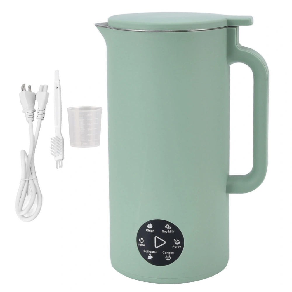 Soybean Milk Machine Automatic Filter Free Multi Functional Small Fruit Blender for Coffee Drink US Plug 110V Green