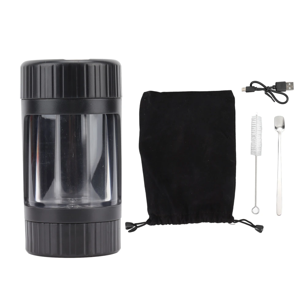 Sealing Jar with LED Light 8X Magnifier Lithium Battery Storage Tank Container for Tobacco Herbal