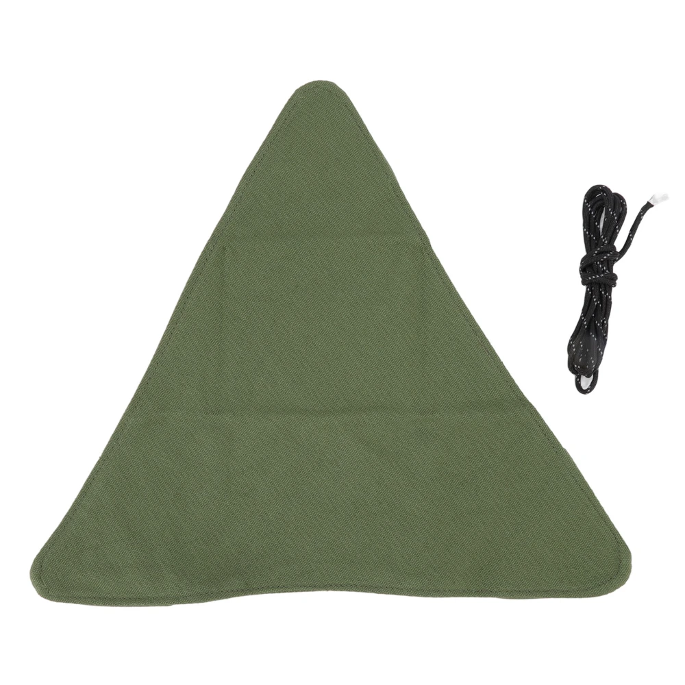 Tripod Stool Cloth Portable Foldable Triangle Stool Cloth Handcraft Anti Scratch Canvas Camping Stool Cloth for Fishing Military Green