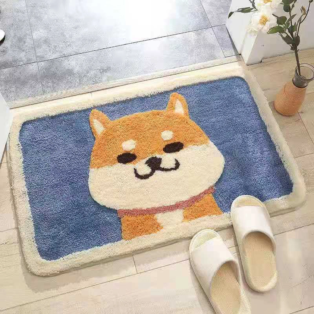 Indoor Door Mat Anti Skid Colorful Front Door Rug 60x40cm Entrance Mat for House DecorationDog 40x60cm Thickened