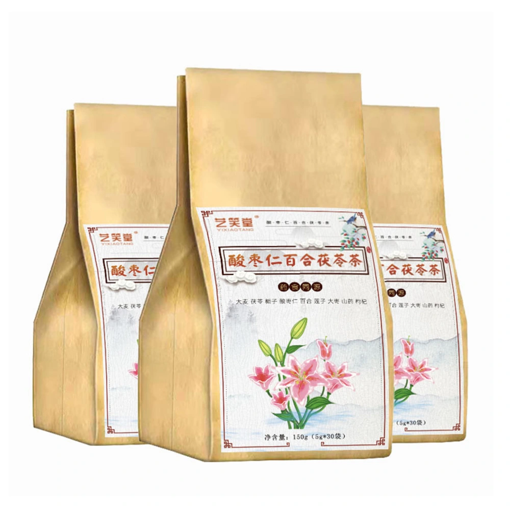 Lily Poria Tea Independent Bags Sour Jujube Kernel Healthy Sleeping Camellia Tea