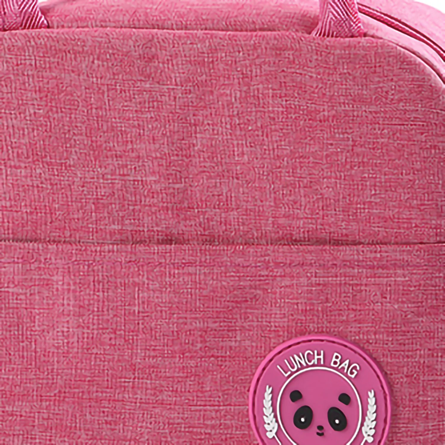 Lunch Bag High Capacity Reusable Tote Heat Preservation Dinner Insulation Hangbag Rose Red